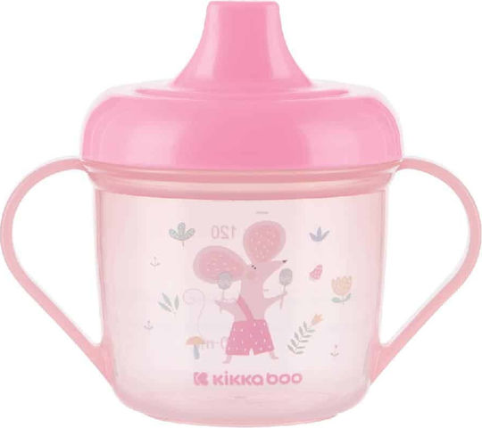 Kikka Boo Forest Party Εκπαιδευτικό Μπιμπερό Πλαστικό με Λαβές Ροζ Forest Party Pink για 12m+ 150ml