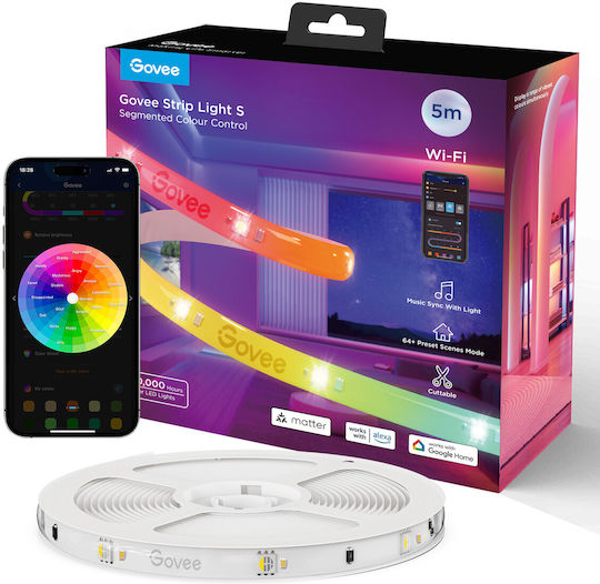 Govee Smart LED Strip Wi-Fi RGB Light 5m with Power Supply