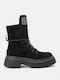 Ghete dama de catifea cu Inaltime toc negru X25-310-7601-MAURO