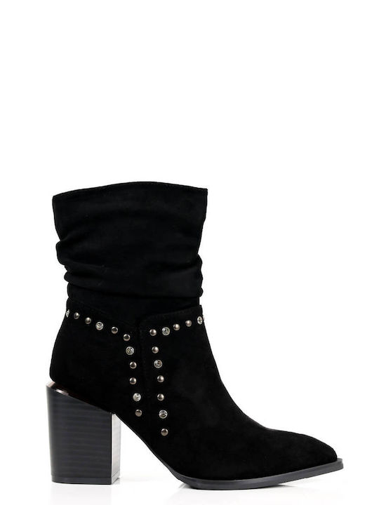 Black Western Studded Ankle Boots