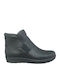 Leather Women's Ankle Boots Platform Black