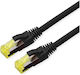 Roline S/FTP Cat.6a (Gigabit) Мрежов Кабел Ethernet Външен 2м Черен