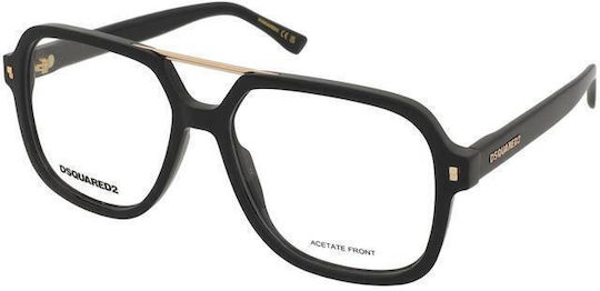 Dsquared2 Plastic Eyeglass Frame Black D2 0145 807