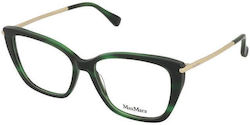 Max Mara Eyeglass Frame Butterfly Green MM 5007...