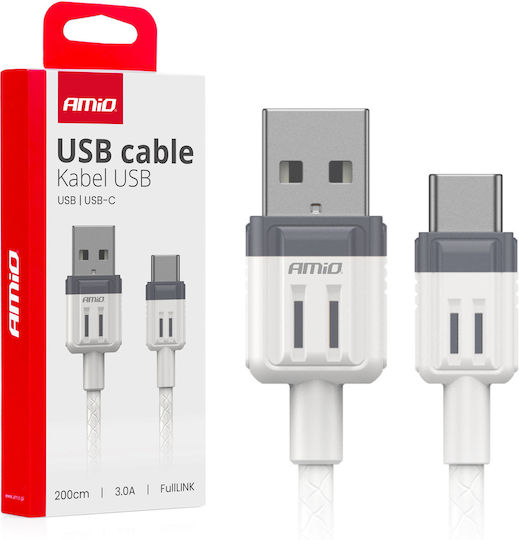 AMiO USB 2.0 Cable USB-C male - USB-A 2m 03906