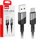 AMiO LED USB 2.0 Кабел USB-C мъжки - USB-A мъжки Черен 2м (03924)
