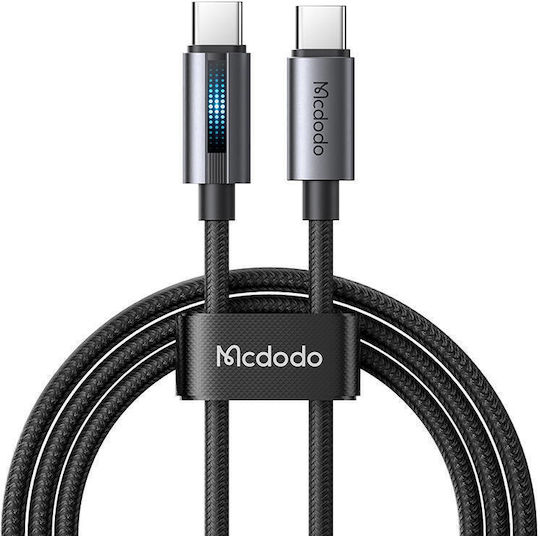 Mcdodo USB 2.0 Cable USB-C male - USB-C 100W PD Μαύρο 1.2m 196P16