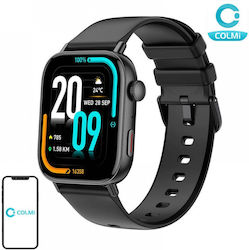 Colmi C8 Max Smartwatch με Παλμογράφο (Μαύρο)