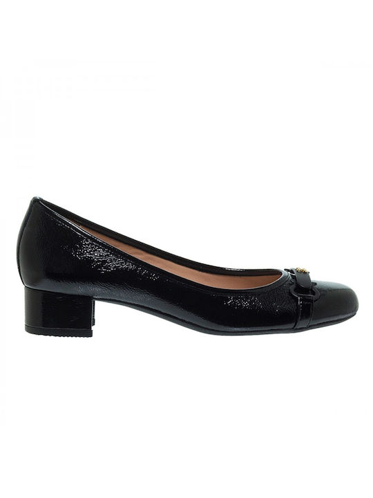 Mourtzi Leather Black Heels