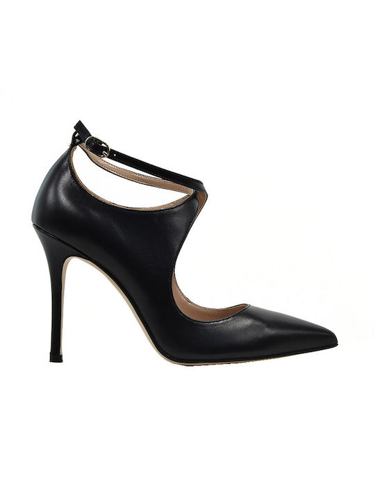 Fardoulis Leather Black Heels