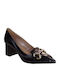 Leder Pumps Schwarz