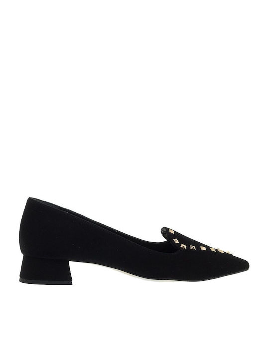 Mourtzi Suede Black Heels