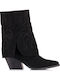 Damen Cowboy-Stiefeletten Schwarz