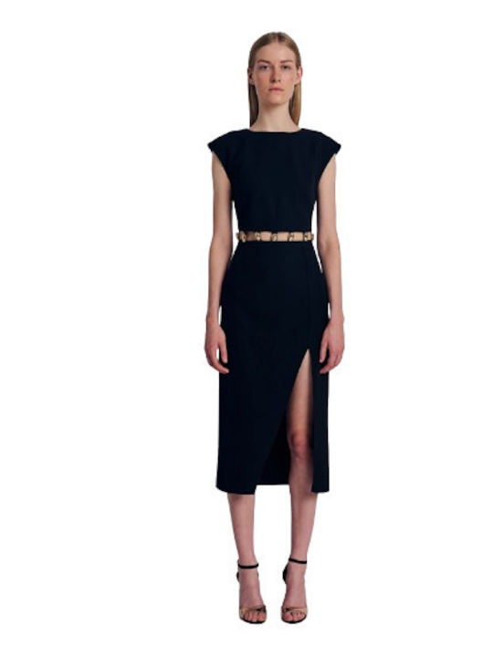 Summer Midi Evening Dress Black