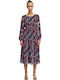Rochie Midi Vișinie, Roz
