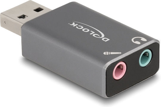 DeLock External USB 2.0 Sound Card Gray (66633)