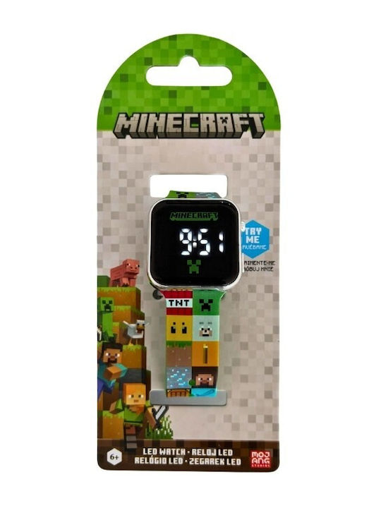 Kids Licensing Ceas digital pentru copii cu curea din cauciuc/plastic Verde