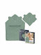 Lionelo Baby Hooded Towel Green Forest 80x80cm