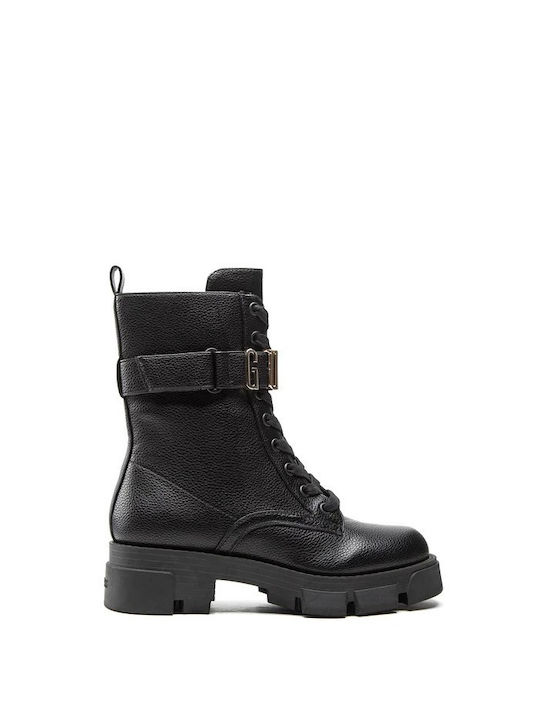 Guess Leather Women's Ankle Boots Black