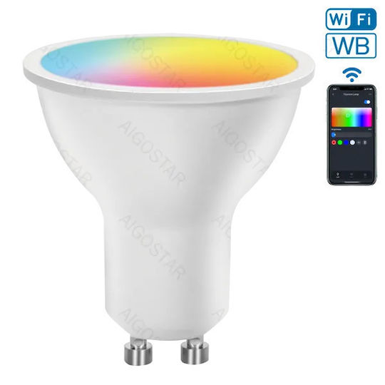 Aigostar Умна LED Лампа 4.9W за Цокъл GU10 Регулируем бял цвят 420лм
