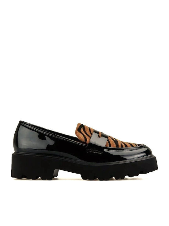 Λουστρίνι Γυναικεία Loafers σε Μαύρο Χρώμα