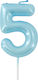 Geburtstagskerze Nummer 5 Blau 9cm 36874 Tpster