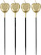 Set of Gold Birthday Candles 14.5cm 4pcs 36903 ...