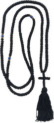 Handmade Prayer Rope Floss Thread 300 Black Blue Beads