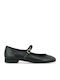Leder Damen Ballerinas Schwarze