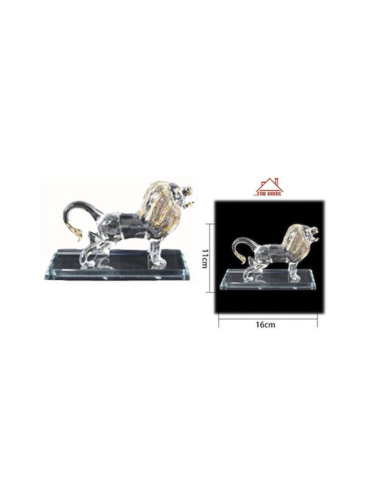 ForHome Decorative Lion made of Crystal 16x11x11cm 1pcs