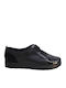 Anatomische Damen Slip-Ons Leder Schwarz