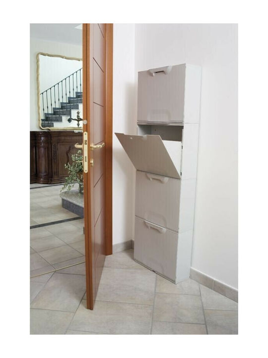 Plastic Shoe Organizer White 51x17.3x40.1cm
