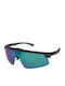 Polaroid Unisex Sunglasses with Black Plastic Frame and Green Mirror Lens PLD7056/C 3OL/5Z