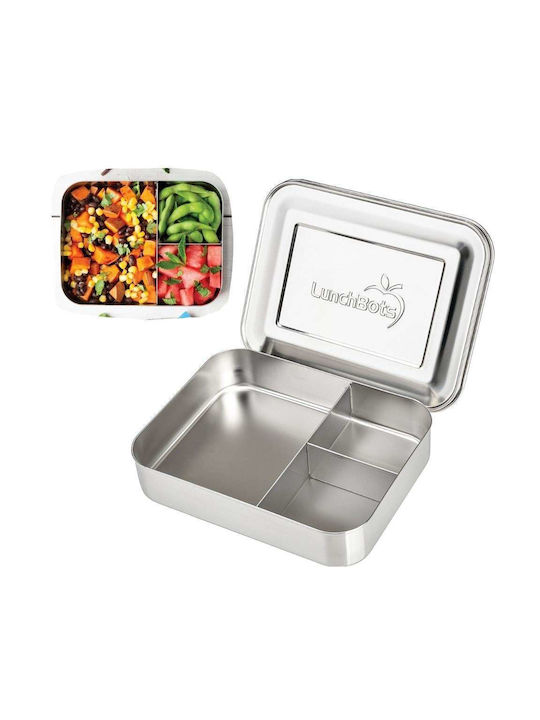 Lekkabox Δοχείο Φαγητού Inox Ασημί 940ml