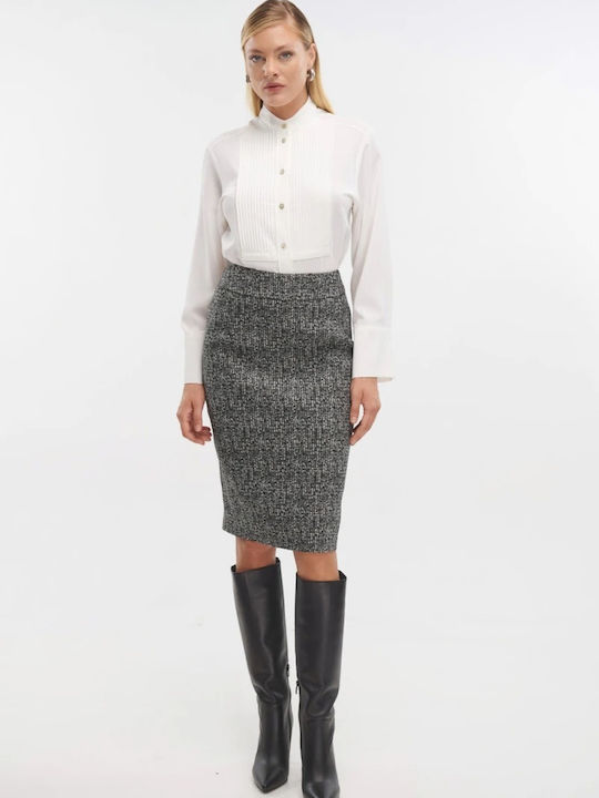 Fibes Midi Skirt grey