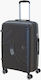 Bartuggi Large Hard Travel Suitcase Black with 4 Wheels Height 76cm