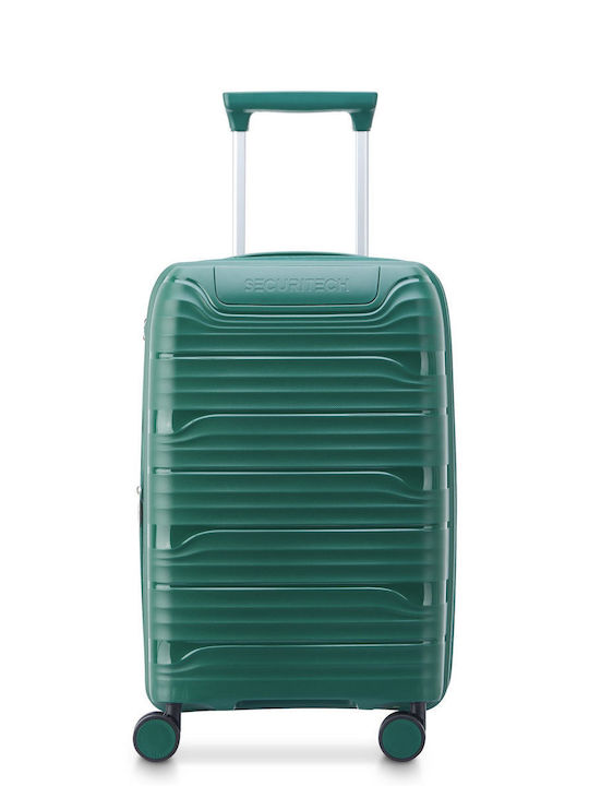 Securitech by Delsey Βαλίτσα Ταξιδίου Καμπίνας Σκληρή Dune Green με 4 Ρόδες Ύψους 55εκ.
