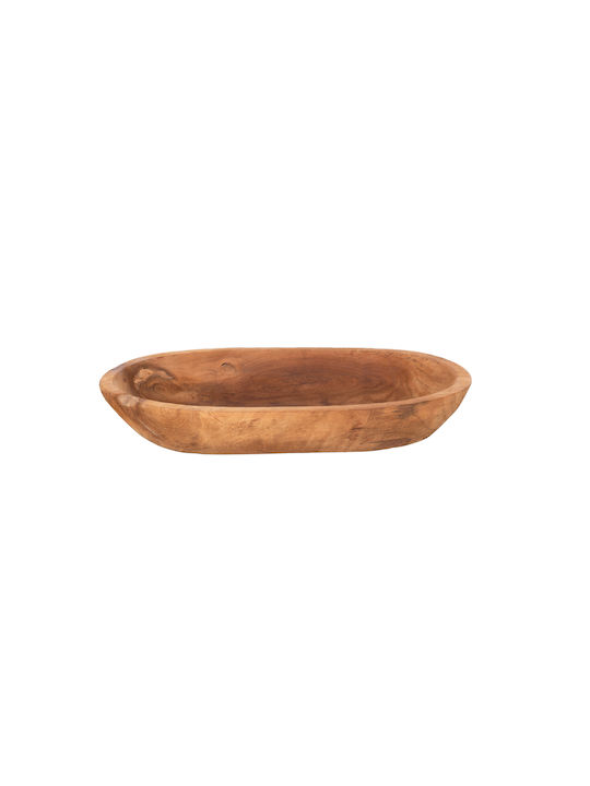 HomeMarkt Διακοσμητικό Μπωλ Ξύλινο Καφέ 55x30x7cm