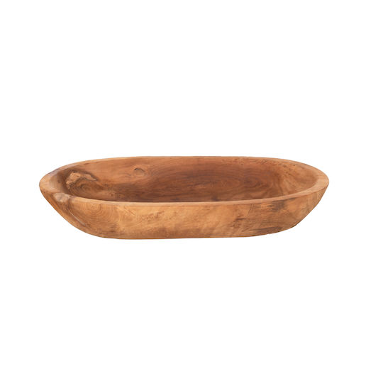 HomeMarkt Декоративна купа Дърво Кафяв 55x30x7см 1бр