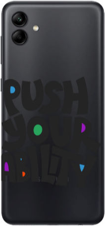 Samsung A04 Push Your Ability Transparent Silicone TPU Case