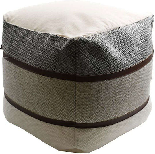 Hocker Für das Wohnzimmer Gepolstert mit Stoff Multi 40x40x40cm