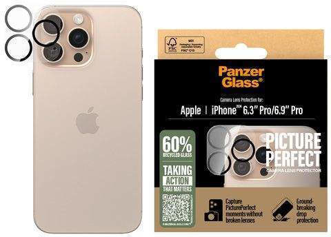 PanzerGlass PicturePerfect Προστασία Κάμερας Tempered Glass Διάφανο για το Apple iPhone 16 Pro, iPhone 16 Pro Max