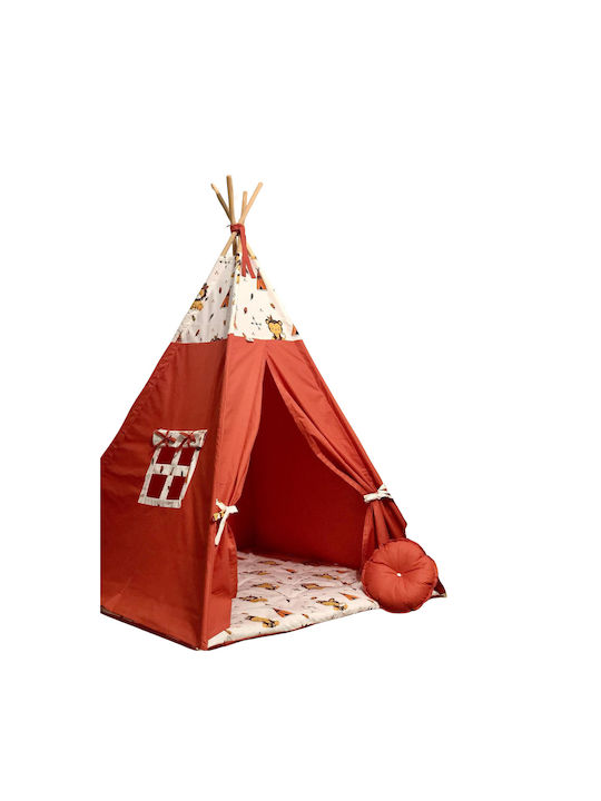 Kids Indian Teepee Play Tent Red