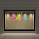 Kinderfenster Bunte Buchstaben Bänder 130x80cm