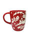 XMASfest Christmas Mug Ceramic Red L13xW10cm.
