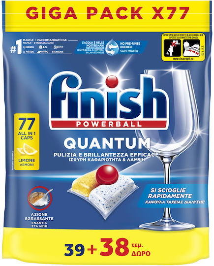 Finish Quantum All In One 77 Dishwasher Pods 892gr