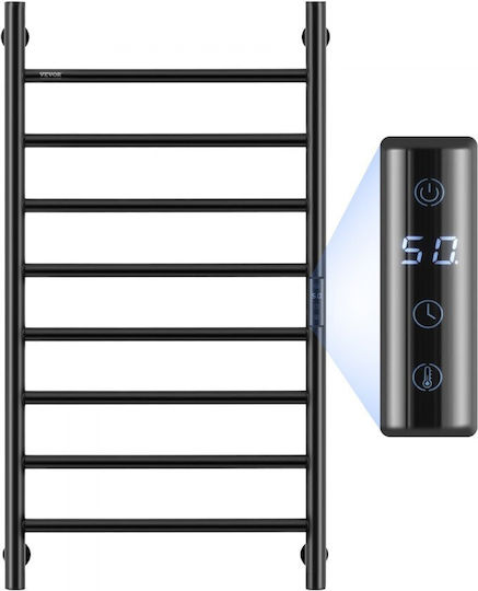 Vevor Electric Towel Rail 80x50cm Black