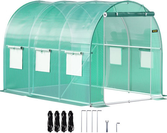 Vevor YDSDWSL1077FTKHD5V0 Greenhouse Tunnel with Metal Frame 4.5x2x2m