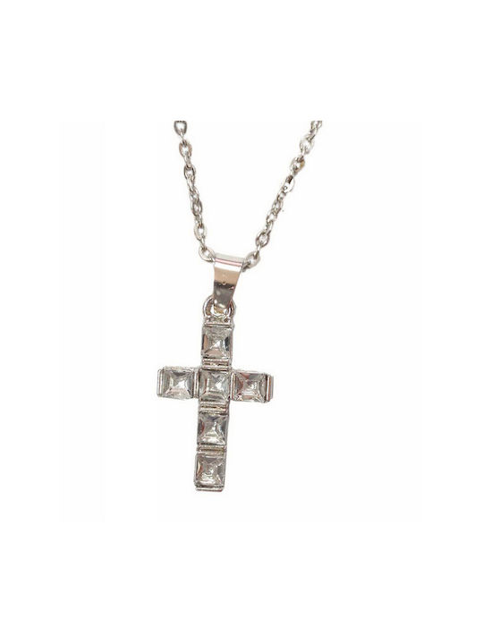 Kostibas Fashion Cross from Silver with Chain