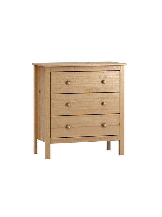 Wooden Chest of Drawers Eik 76x39x81cm